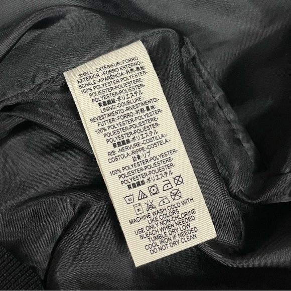 Free People ‘Midnight Bomber’ Full Zip Jacket in Black Size Medium - Picture 10 of 12